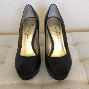 Jessica Simpson peep toe pumps